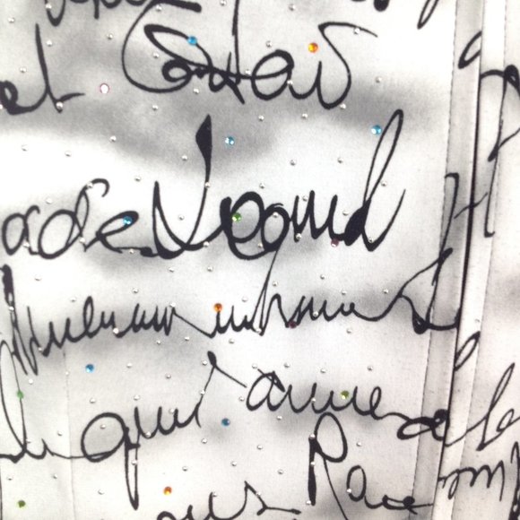 Jackets Galore Black White Embellished Zip Front Blazer Shirt Jacket M/L - Picture 4 of 10